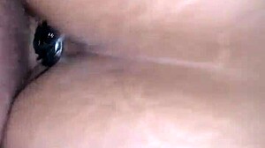 My girlfriend and I try a new position in bed.