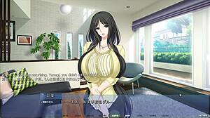 anime hentai massage with stepsis in front of mirror