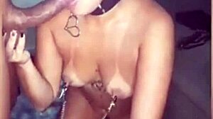 Collared wife used by monster cock