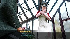 In the greenhouse, a group plays a wild game leading to intense gangbang blowjobs