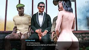 In the greenhouse, a group plays a wild game leading to intense gangbang blowjobs