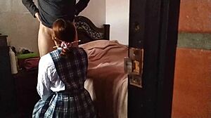 Naughty stepsister gets playful before college. She loves leaving with a wet pussy and hot load in her mouth, real homemade video.