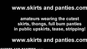 farmers lilia flashing panties under skirt