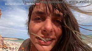 Oh wow, fucking dreadhot under the cliff with big ass natural tits outdoor!