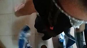 My wife surprises me after shower