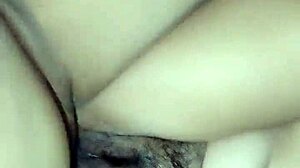 asian beauty begs for cumshot in her belly during missionary