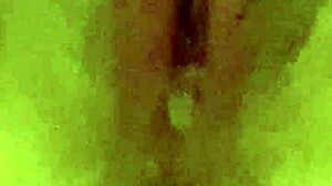 horny teen 18+ slides a cucumber deep into her shaved slit for wild fun