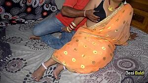 indian bhabhi gets rough fucking with hubby's friend, showing big tits and ass