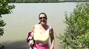 German Scout - Big Tits Teen 18+ Anissa Cheating Bf At Outdoor Street Casting Fuck!