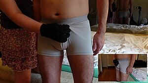 She crushes me over pants and slaps hard before I finish