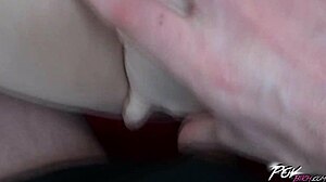 Fat horny babe fucks stranger hard with monster cock, cumming on her ass