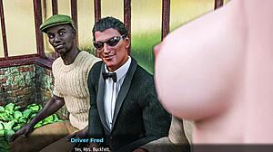 In the greenhouse, a group plays a wild game leading to intense gangbang blowjobs