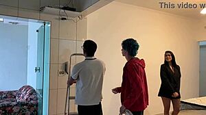 called them to fix internet and ended up fucking both