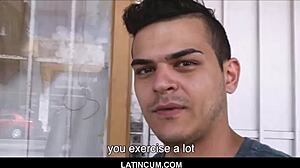 straight spanish jock gets blowjob and fucked by gay guy for money