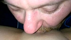 Intensely licking Latina pussy in POV