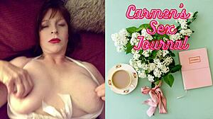 Granny Carmen's Vibrator Foreplay Leads to Double Cum Orgasms!