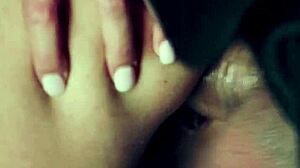 Blonde Chloe Lacourt bends over for a quickie cumshot in the toilet