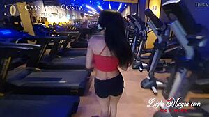 after leaving the gym, i met cassiana costa for a threesome with her big ass