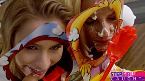 silly games lead to fucking and swallowing my step sister