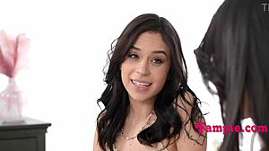 Letting My Stepbro Join Threesome with Nerdy Lesbian Girlfriend