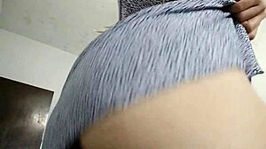 Im showin off my big cock while makin the bed