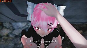 This Cute Vampire In 3D Anime Gives An Intense Blowjob And Creampie