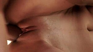 Beautiful european model rides cock outdoors