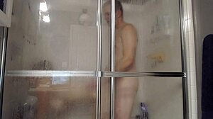 Husband and Wife Fuck in Shower with Vibrator and Buttplug