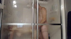 Husband and Wife Fuck in Shower with Vibrator and Buttplug