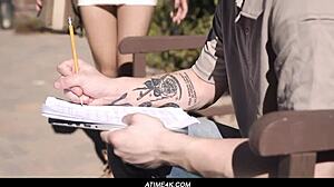 A secret study date turns into steamy Asian ass licking.