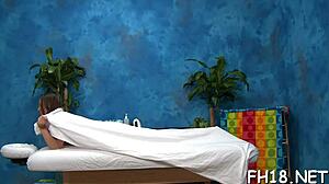 Teen 18+ Receives Blowjob During Oiled Eros Massage