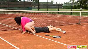Bbw Milf Wins Tennis Game Claiming Her PRIZE Outdoor SEX