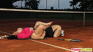 Bbw Milf Wins Tennis Game Claiming Her PRIZE Outdoor SEX