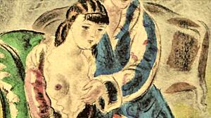 Vintage Illustration of Erotic Comic Cartoon Anime Hentai