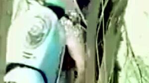 Hidden camera view of young couple interacting