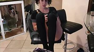 The small-titted brunette MILF SMOKES cigarettes in this homemade compilation