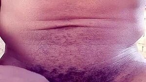 stroking my big black cock and moaning outdoors, feels so good