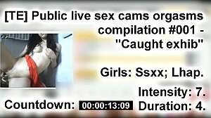 teen brunette caught orgasming in public live cam with toys