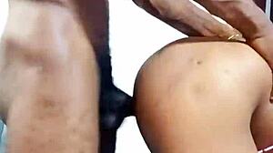 little african teen slut feels deep doggy pleasure in her ass