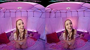 Blonde Petite with Big Tits Uses Toys in POV Masturbation at Pillow Palace