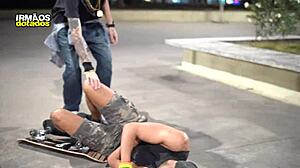 Is the skater ready for monster cock anal?