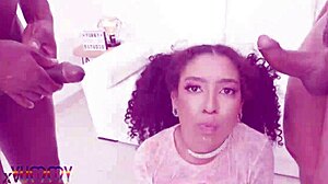 I fucked four big studs with ariella ferraz in double anal, piss drinking, and cum cocktail, oh man