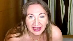 Busty milf mariaold dances seductively with big tits