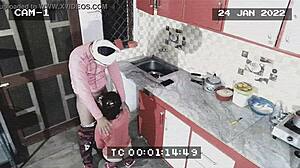 Owner and Maid Caught on CCTV with Kitchen Blowjob and Fucking