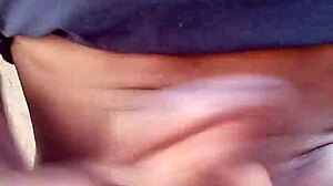 stroking my big black cock and moaning outdoors, feels so good