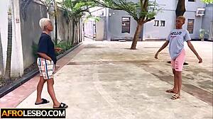 Amateur African Lesbian Minaj Eating Her Big Titted Ebony Gf's Black Pussy