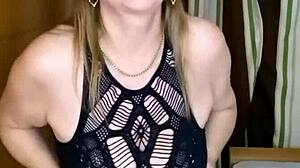 Busty milf mariaold dances seductively with big tits