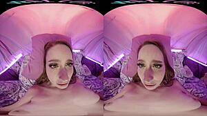 Blonde Petite with Big Tits Uses Toys in POV Masturbation at Pillow Palace