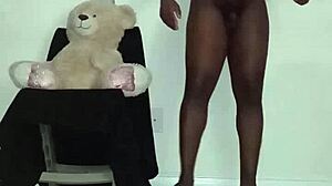 Home made porn video singing and dancing to electronic music alone