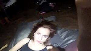 Hot shaved teen feels intense pleasure masturbating with dildo on her shaved pussy